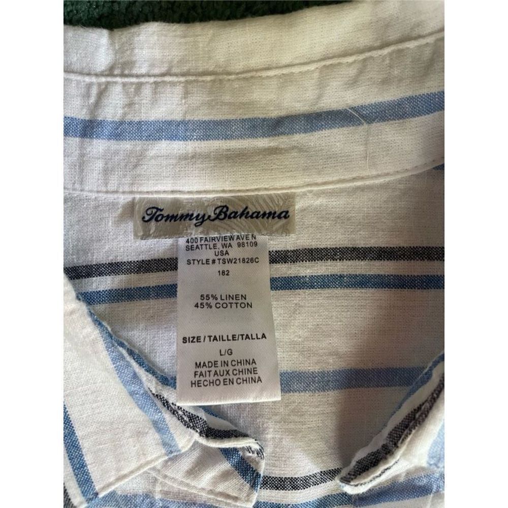 Button-Front Striped Linen Beachshirtszlarge - image 6